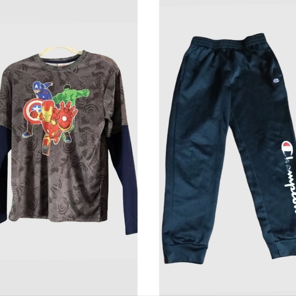 Marvel Other - Marvel Kids Matching Set - Black and Blue Size 10/12